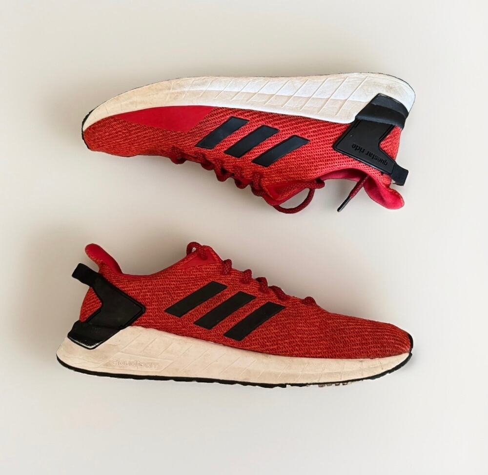 Adidas Questar Ride Running Shoes Red Black Athletic Sneakers